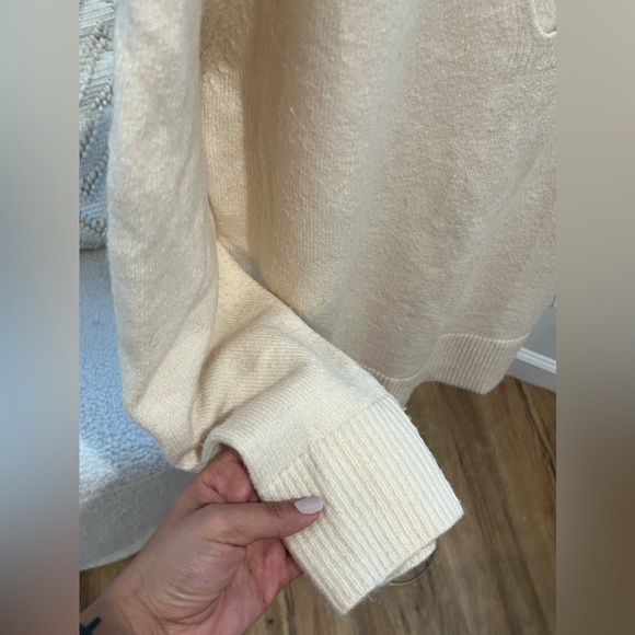 J. Crew Oversized Stretch Wool V-neck Tunic Sweater L - Picture 5 of 6